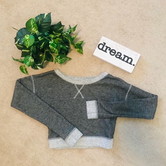 Gray Cropped Sweatshirt - Picture 5 of 7